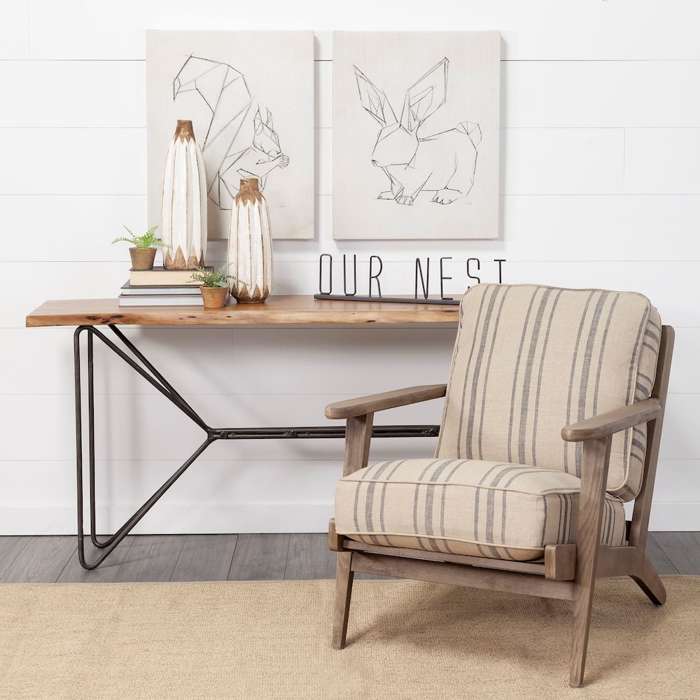 Our Nest 24L x 1W Black Metal Sign