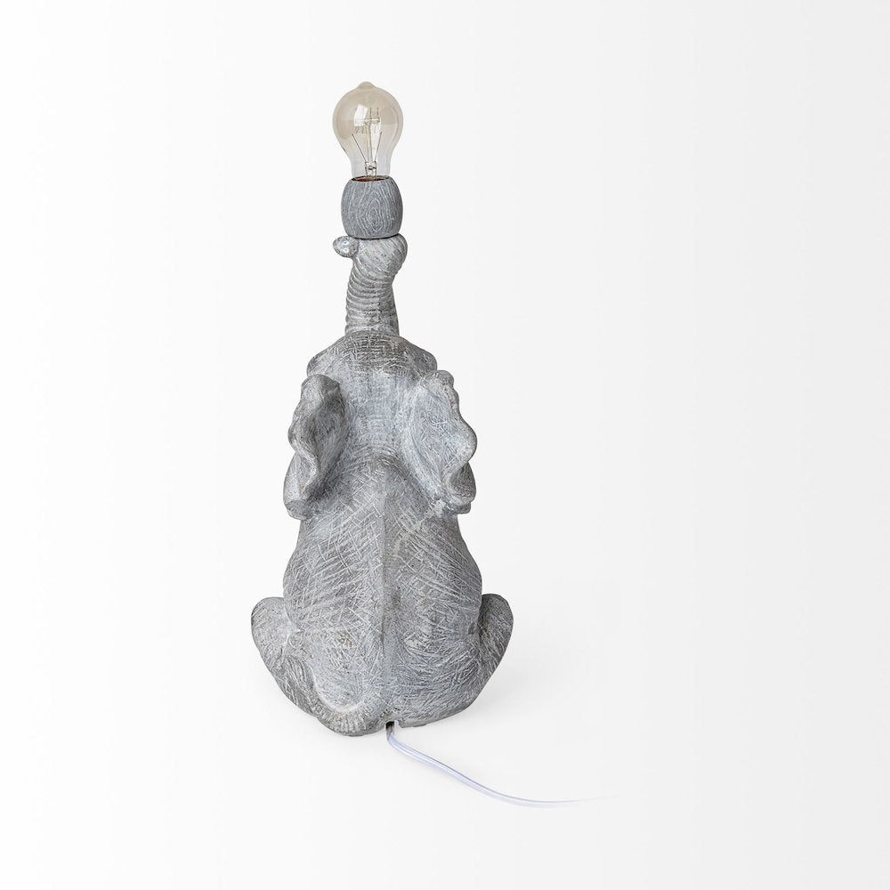 Tantor (15.9"H) Gray Resin Elephant Calf Table Lamp