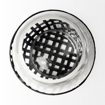 Reena I Small Black Woven Metal Base Table Candle Holder