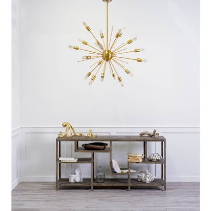 Edisonna II (38"D) Gold Sputnik Twenty Bulb Chandelier