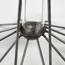 Madeline II Large Gunmetal Gray Metal Glass Test Tube Vase