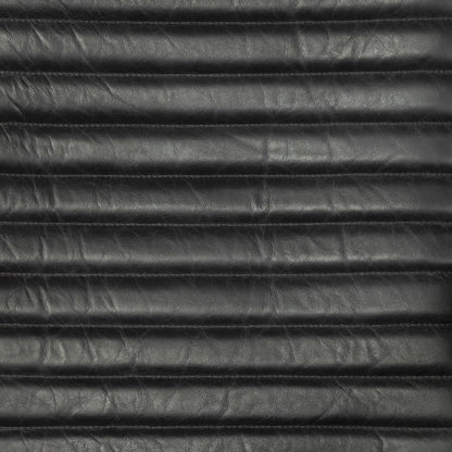 Grosjean Black Leather Wrap Metal Frame Accent Chair