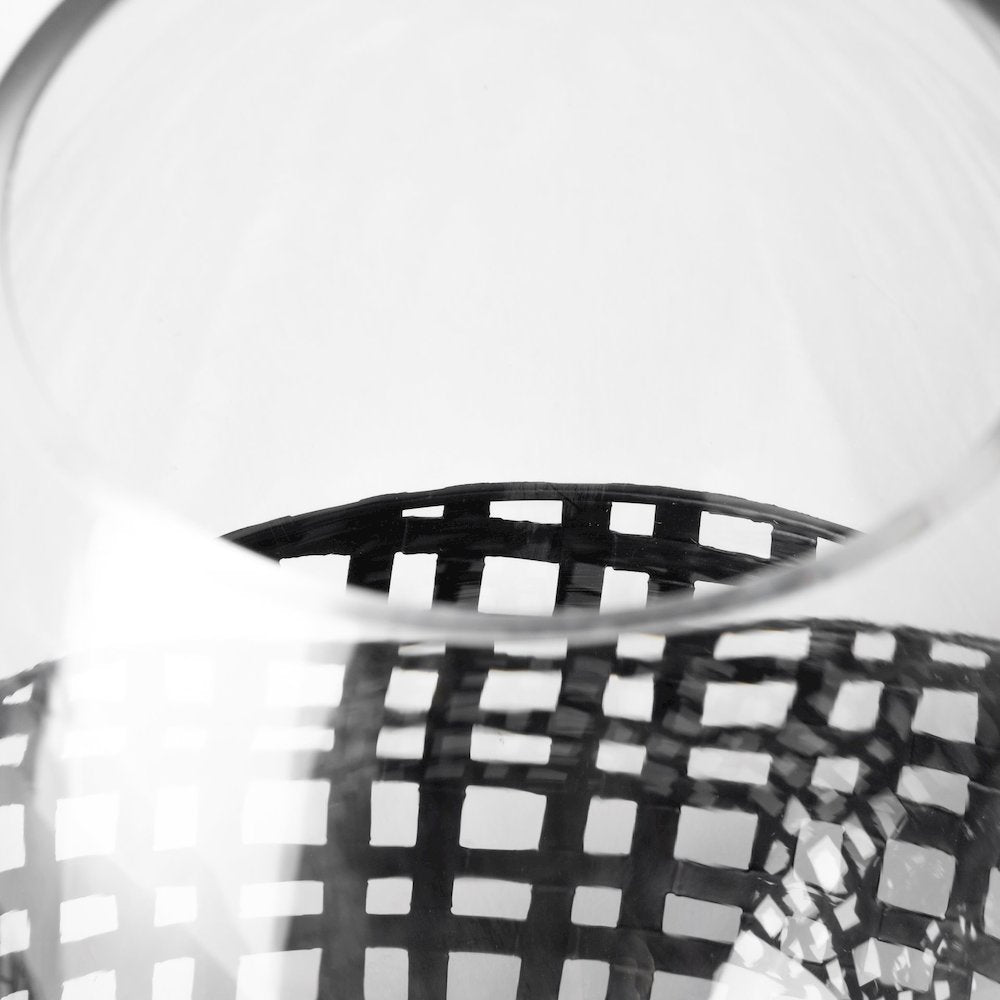 Reena I Small Black Woven Metal Base Table Candle Holder