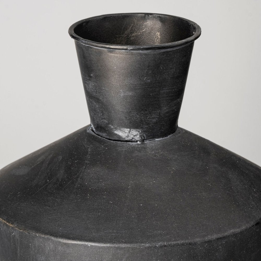 Asher Set of Two Black Metal Urns