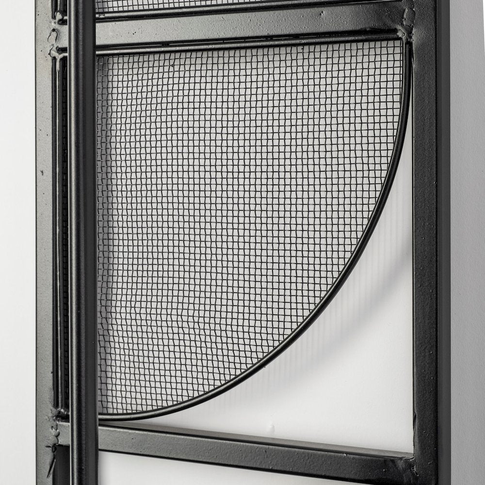 Navin 10x46.5 Black Metal Body White Fabric Shade Rectangular Wall Sconce