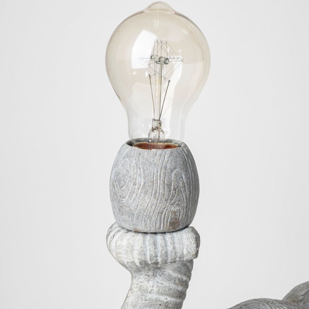 Tantor (15.9"H) Gray Resin Elephant Calf Table Lamp