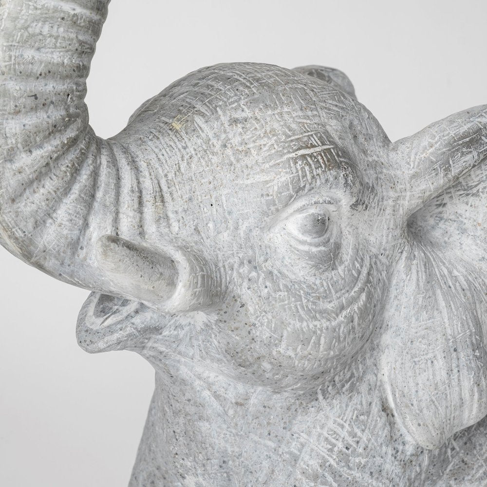 Tantor (15.9"H) Gray Resin Elephant Calf Table Lamp
