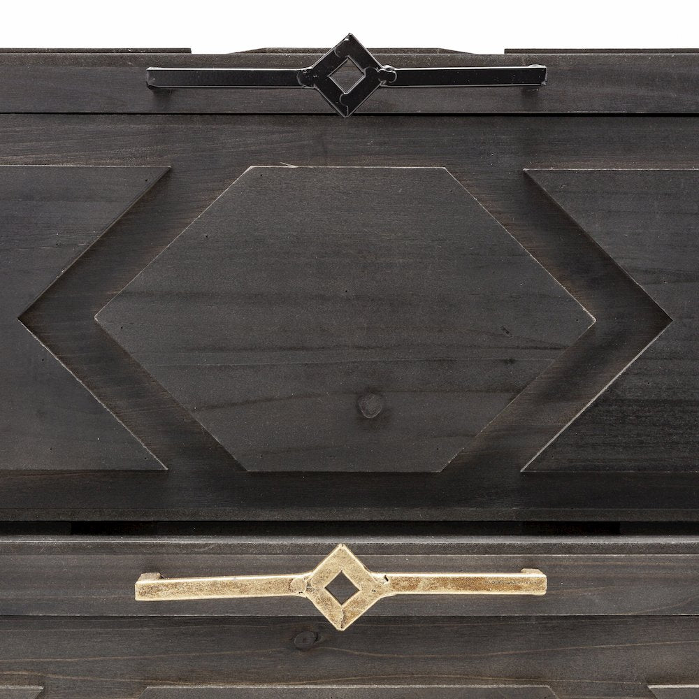Cassia Set of 2 Brown Wooden Boxes