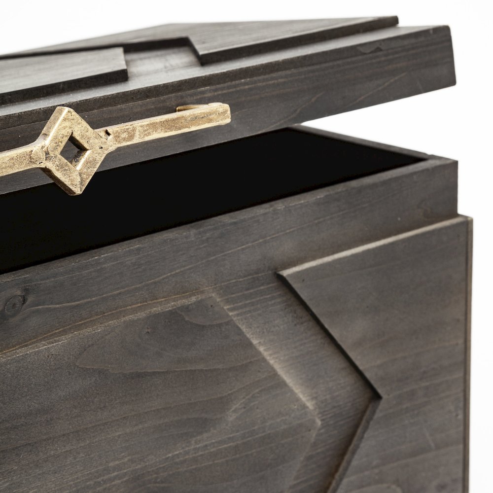 Cassia Set of 2 Brown Wooden Boxes