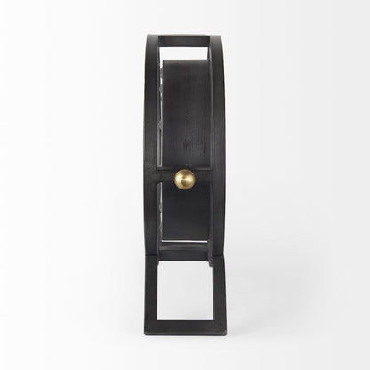 Gaston Gray Metal Circular Table Clock