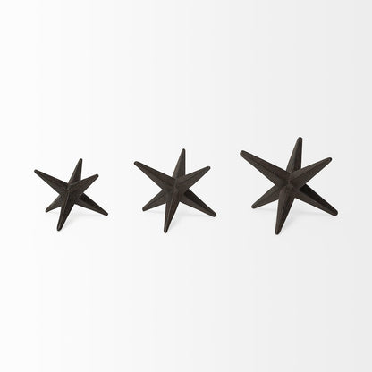 Rhea (Set of 3) Brown Cast Iron Small, Medium & Large Jacks