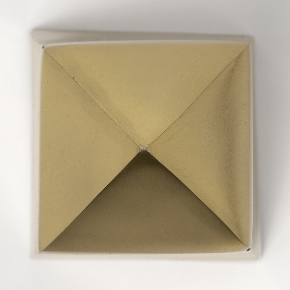 Giza (Set of 2) 4L x 4W Gold Elongated Pyramids