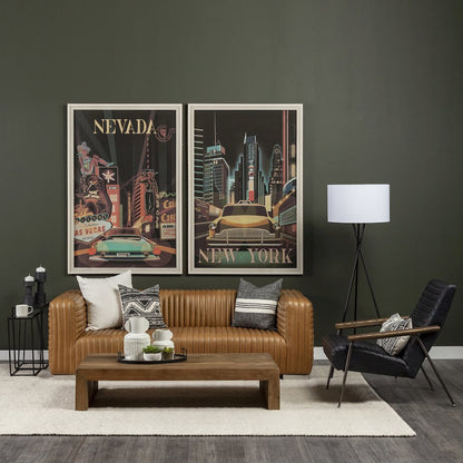 Grosjean Black Leather Wrap Metal Frame Accent Chair
