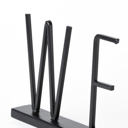 Welcome 24L x 1W Black Metal Sign