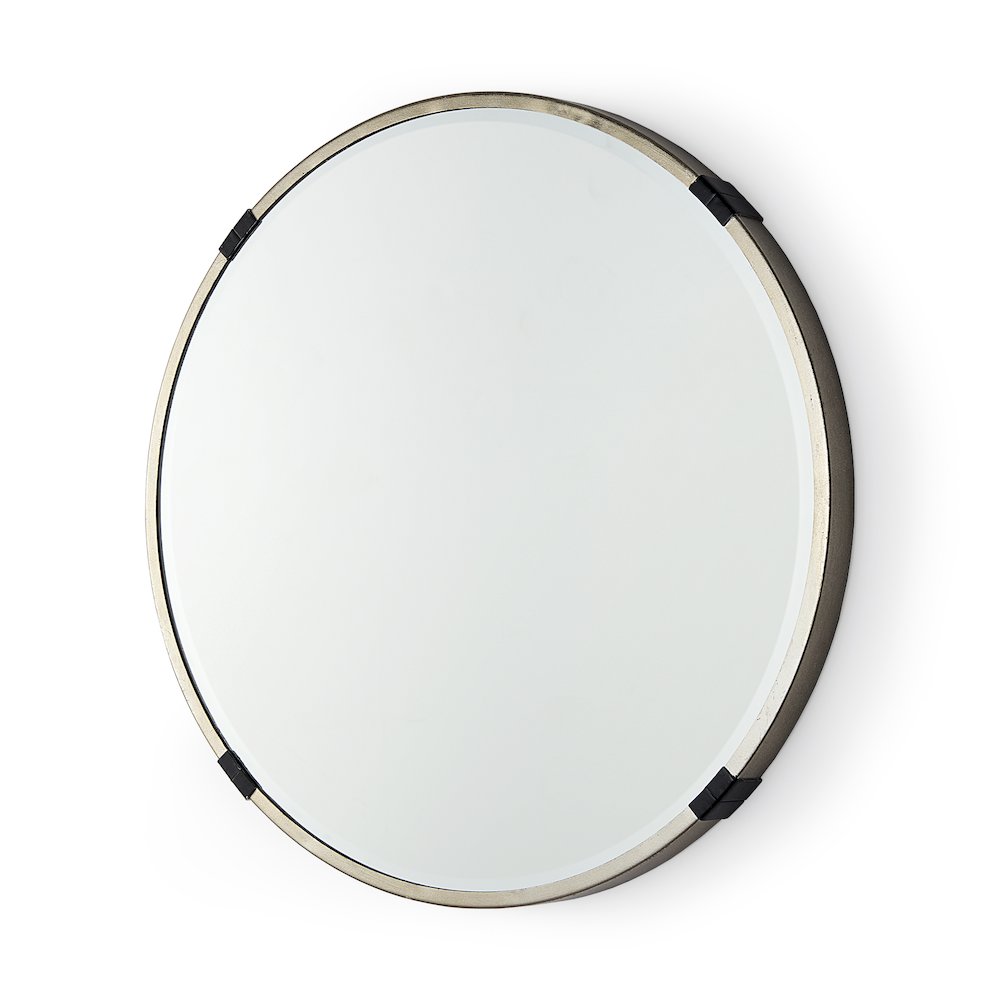 Melissa 23" Small Round Gold Metal Wall Mirror