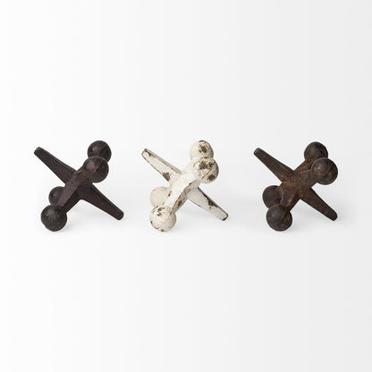 Jax Set of 3 8L x 7W Cast Iron Metal Jacks