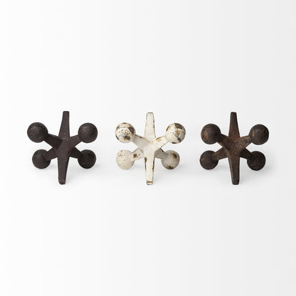 Jax Set of 3 8L x 7W Cast Iron Metal Jacks