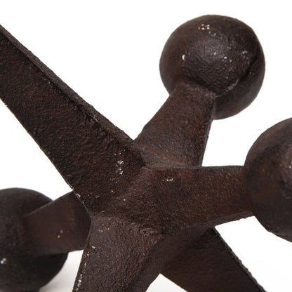 Jax Set of 3 8L x 7W Cast Iron Metal Jacks