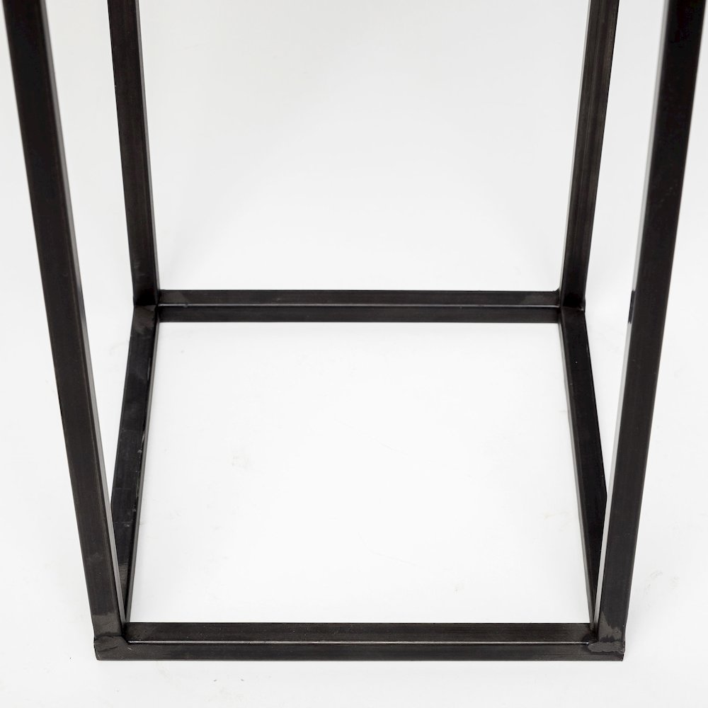 Steen Set of Two Black Meshed Metal Candle Holder Lanterns