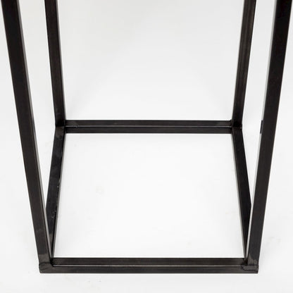 Steen Set of Two Black Meshed Metal Candle Holder Lanterns