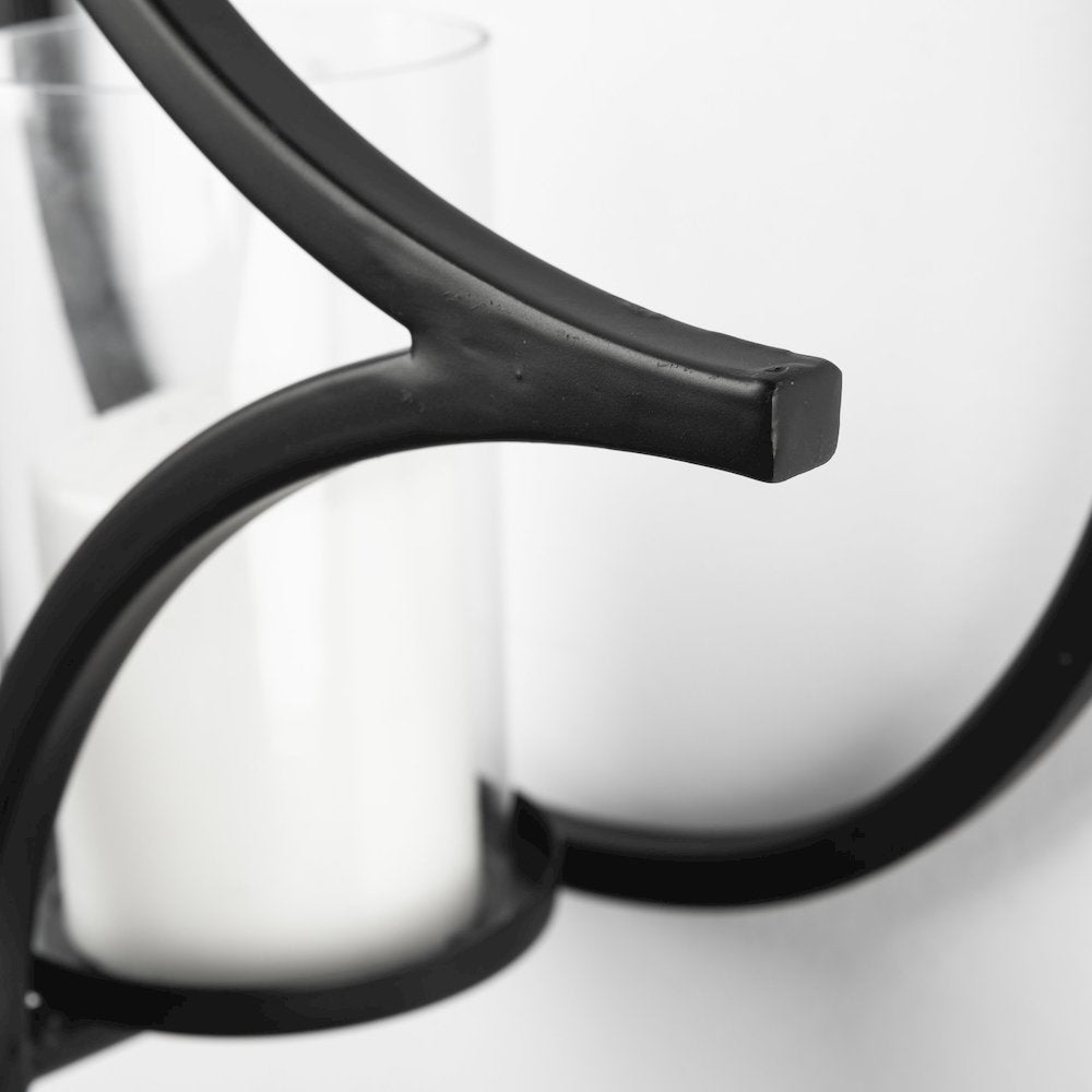 Lyra I Black Wall Candle Holder
