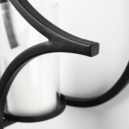 Lyra I Black Wall Candle Holder