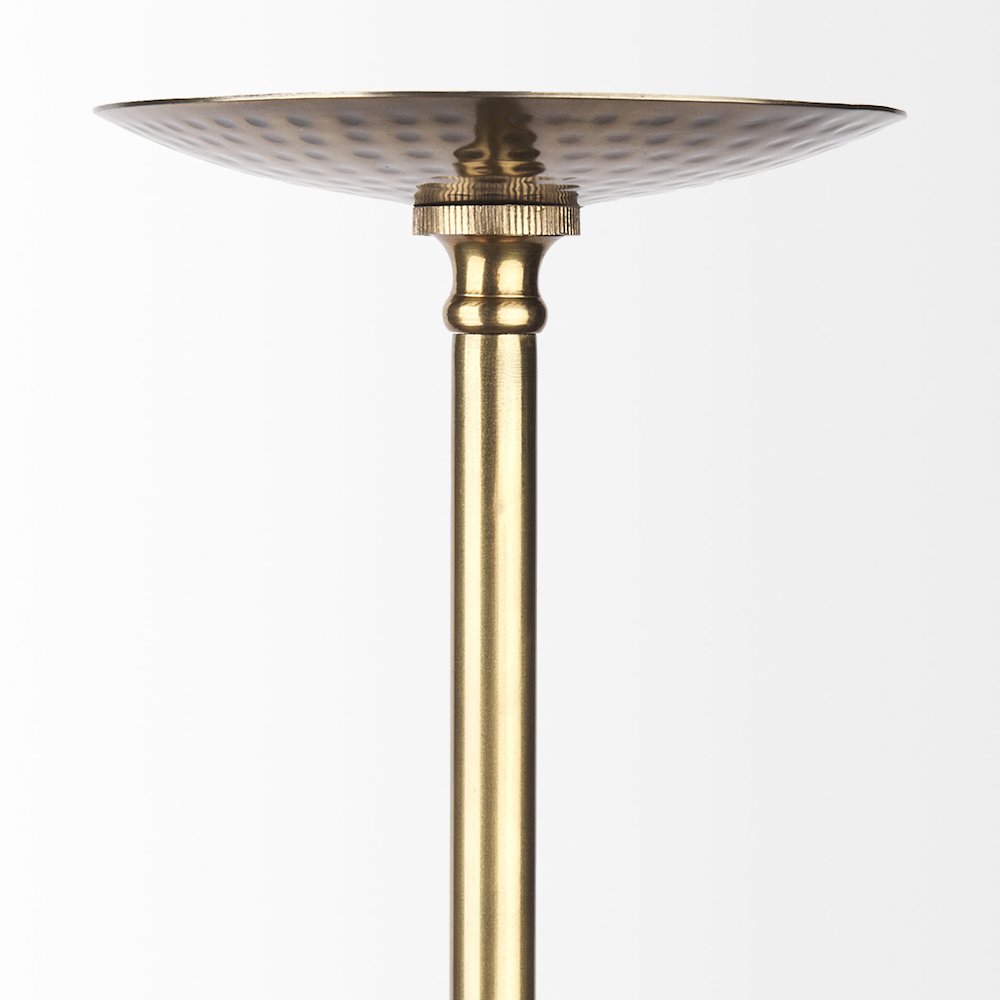 Garnet 13L x 13W Gold Hammered Metal Pendant Light