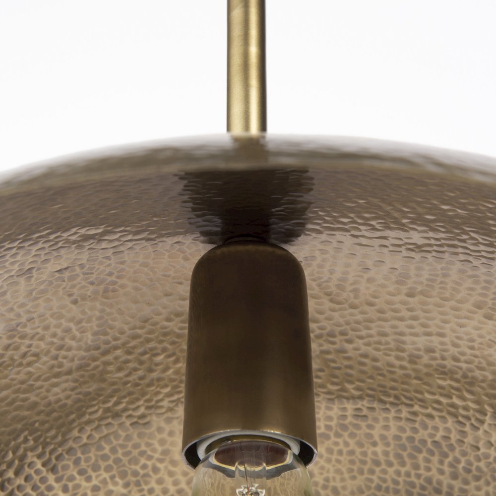 Garnet 13L x 13W Gold Hammered Metal Pendant Light