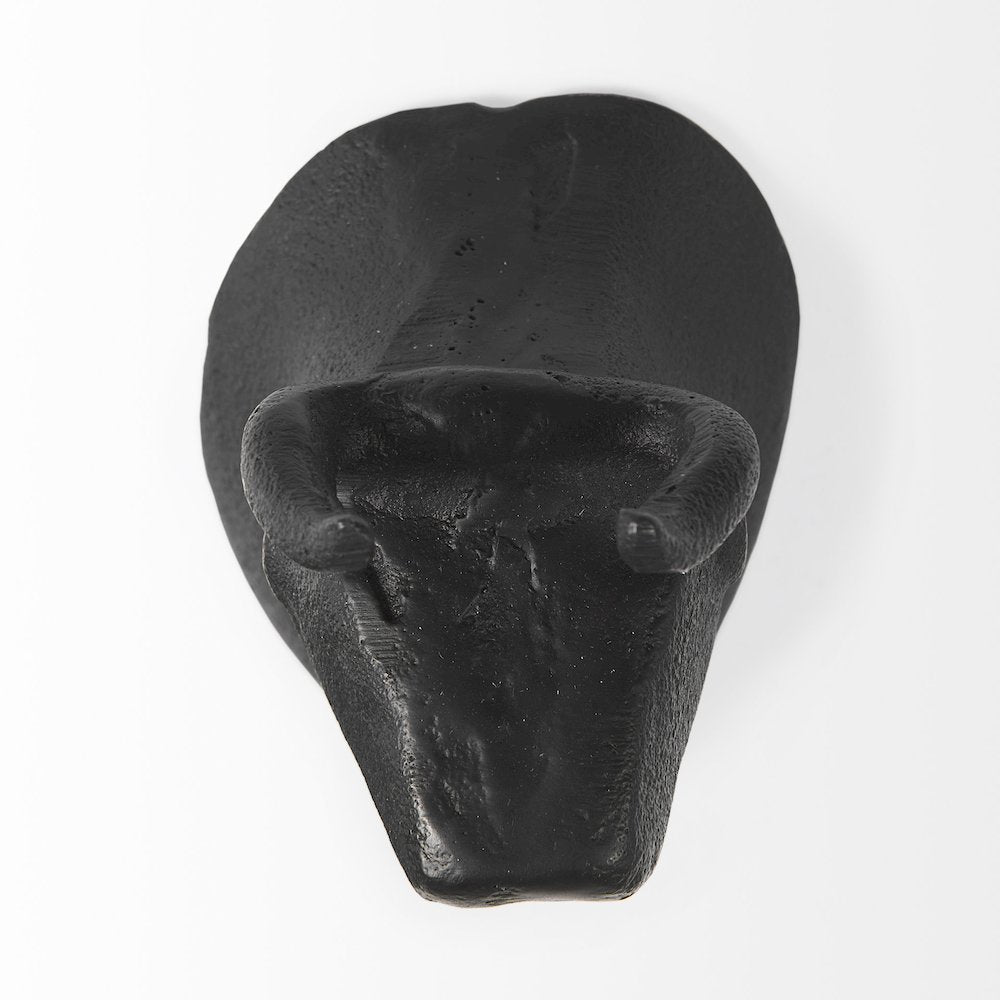 Taurus IV (Set of 2) Black Cast Aluminum Bull Wall Decor