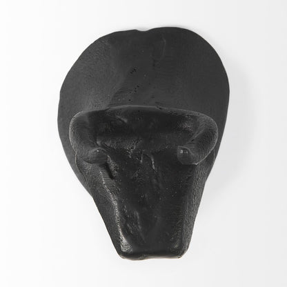 Taurus IV (Set of 2) Black Cast Aluminum Bull Wall Decor