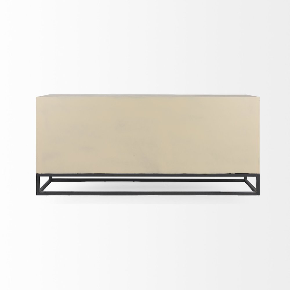 Genevieve II Light Brown Fir Veneer 9 Drawer Sideboard