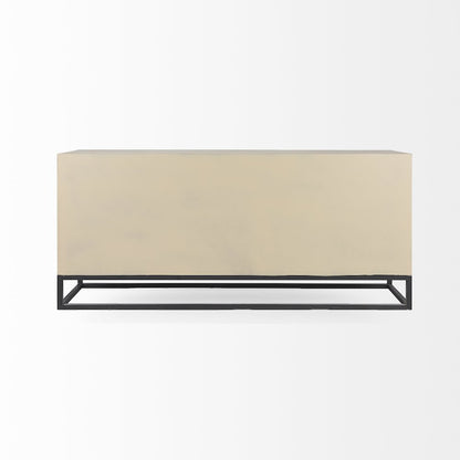Genevieve II Light Brown Fir Veneer 9 Drawer Sideboard