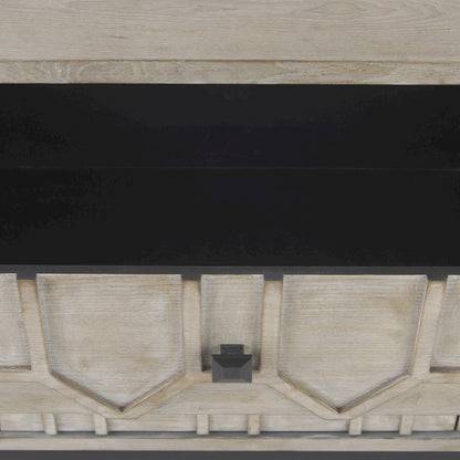 Genevieve II Light Brown Fir Veneer 9 Drawer Sideboard
