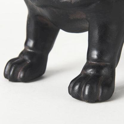 Hugo 5L x 13W Black Resin Bulldog