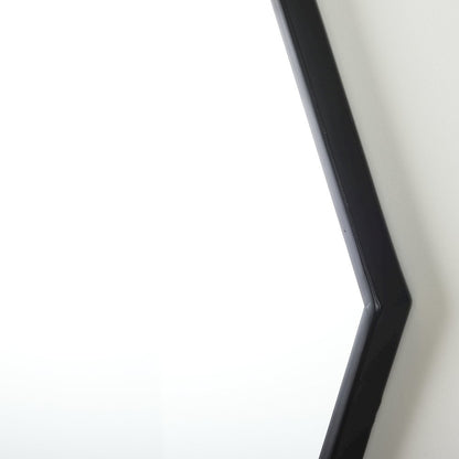 Helix 37" Octogon Black Metal Frame Mirror