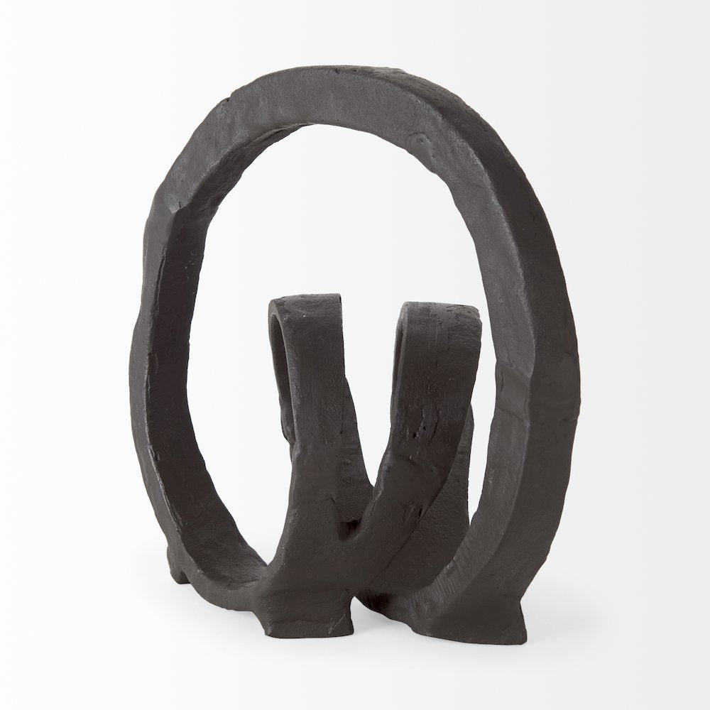 Stanislaw II Black Metal Infinite Ribbon Sculpture