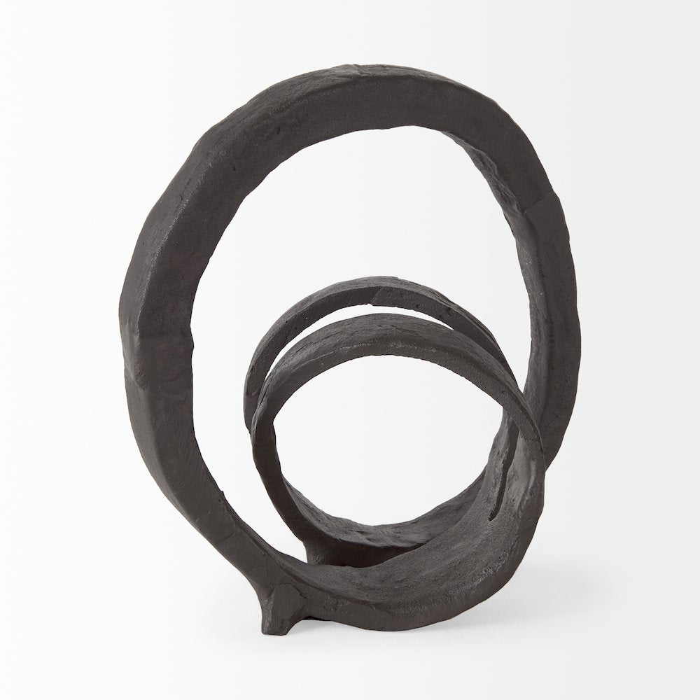 Stanislaw II Black Metal Infinite Ribbon Sculpture
