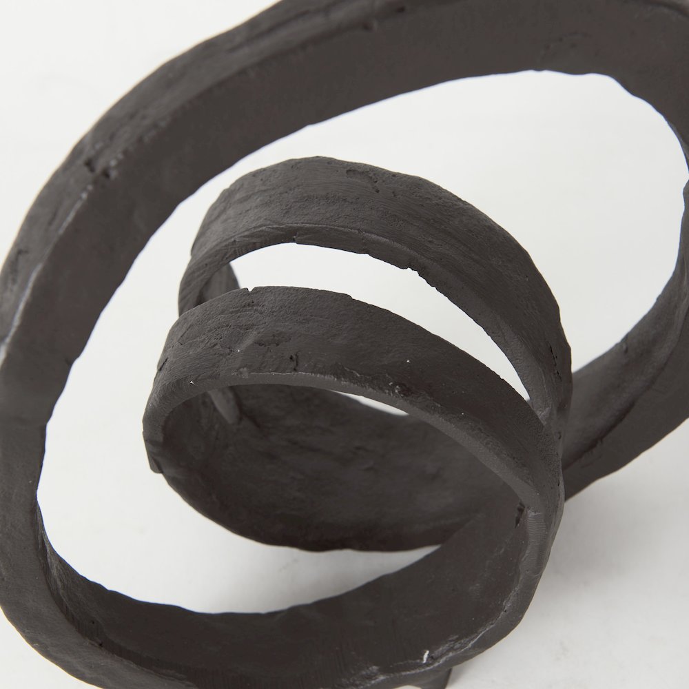 Stanislaw II Black Metal Infinite Ribbon Sculpture