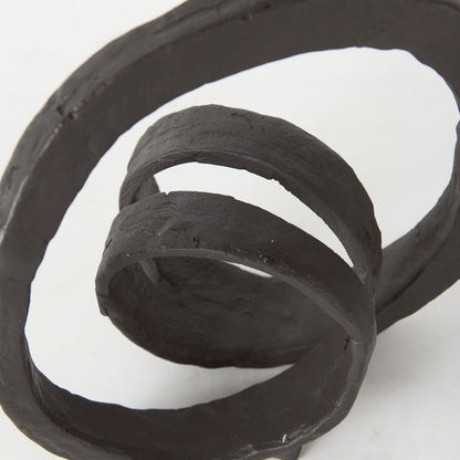 Stanislaw II Black Metal Infinite Ribbon Sculpture