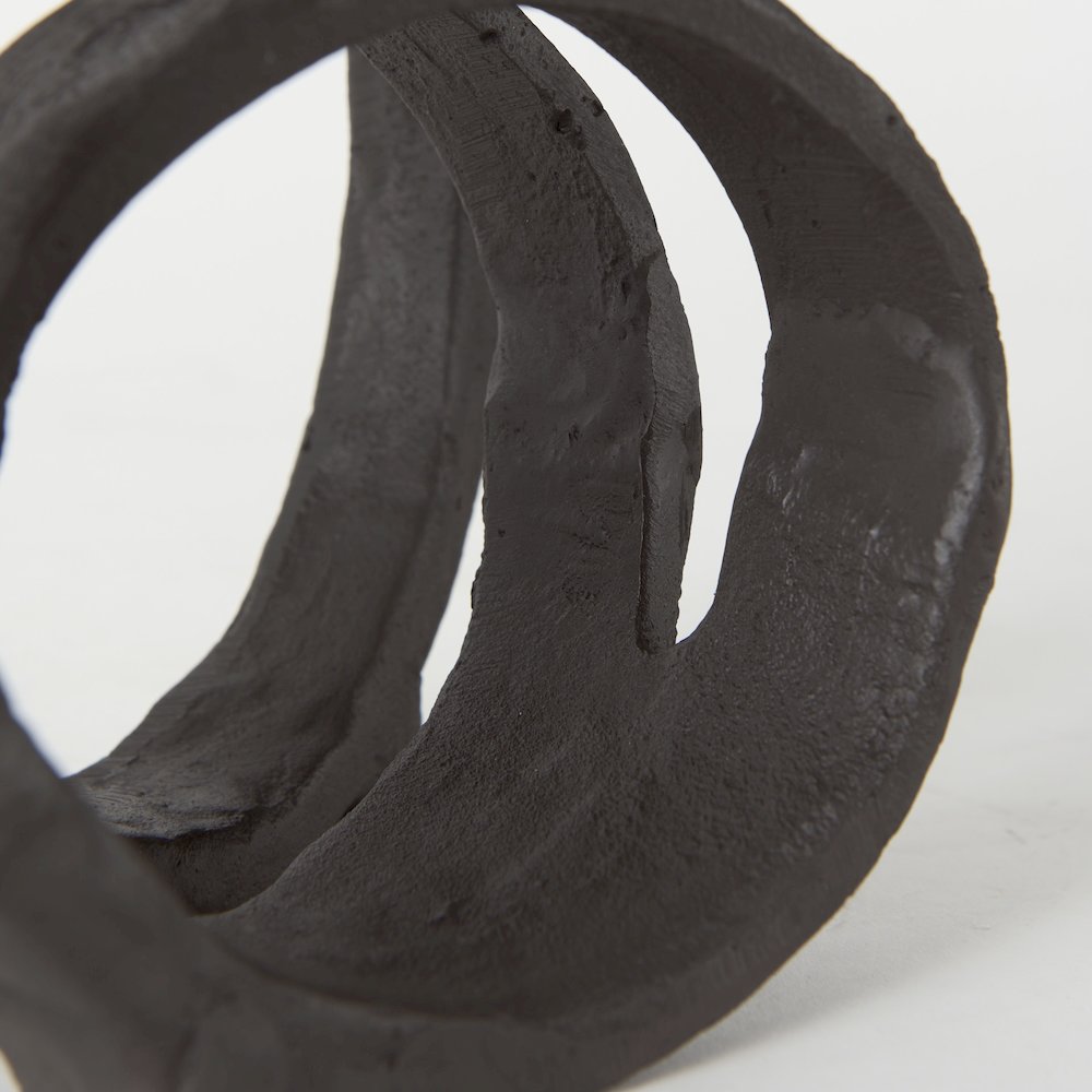 Stanislaw II Black Metal Infinite Ribbon Sculpture