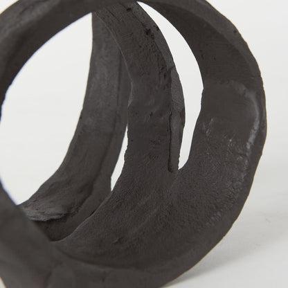 Stanislaw II Black Metal Infinite Ribbon Sculpture
