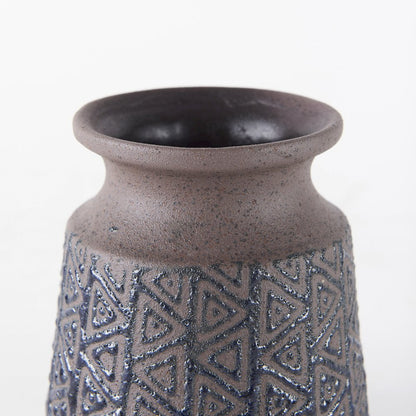 Sefina I Small Brown/Black Patterned Ceramic Vase