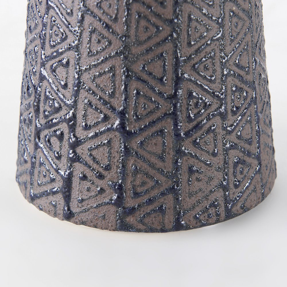 Sefina I Small Brown/Black Patterned Ceramic Vase