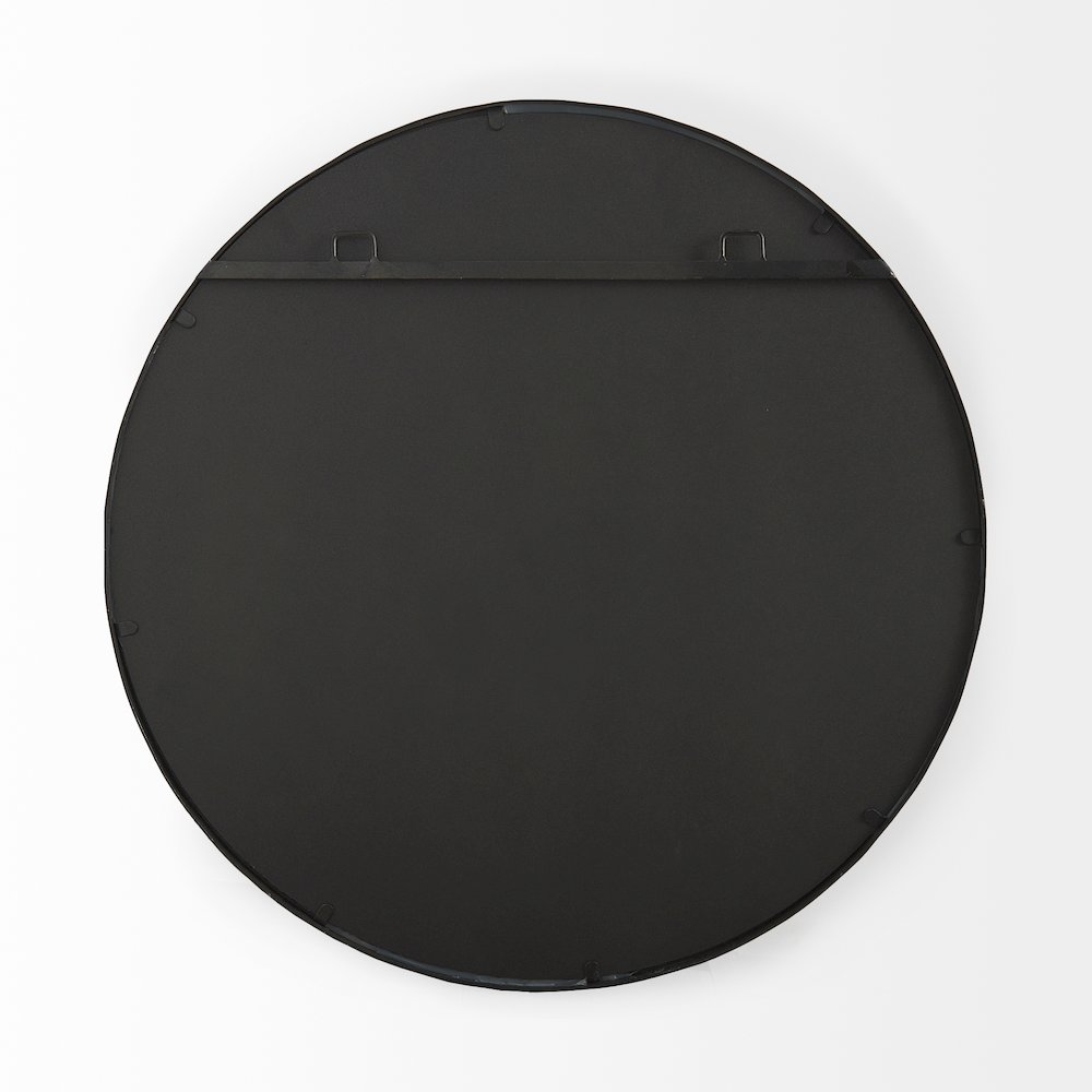 Adelaide 29.7" Gold Metal Scallop Edge Round Mirror