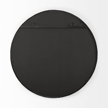 Adelaide 29.7" Gold Metal Scallop Edge Round Mirror