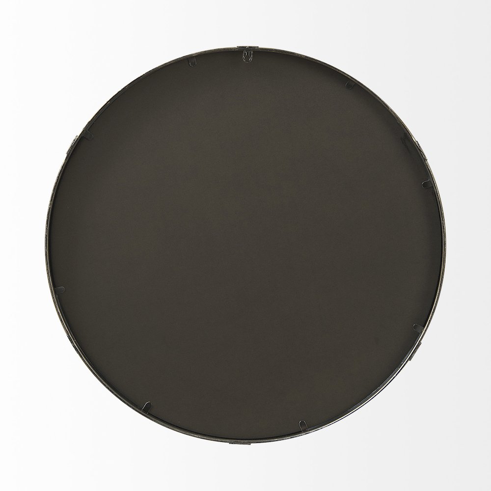 Melissa 28.5" Medium Round Gold Metal Wall Mirror