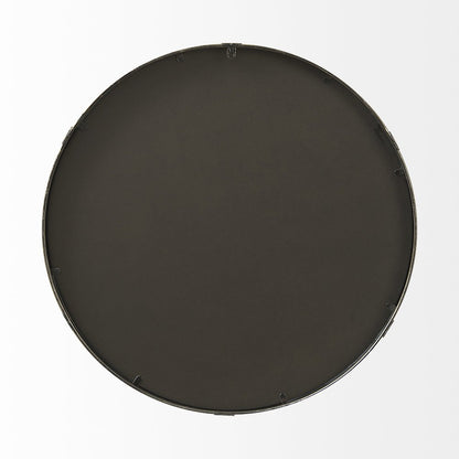 Melissa 28.5" Medium Round Gold Metal Wall Mirror