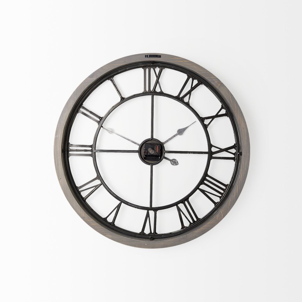 Mething Gray 25" Medium Farmhouse Wall Clock