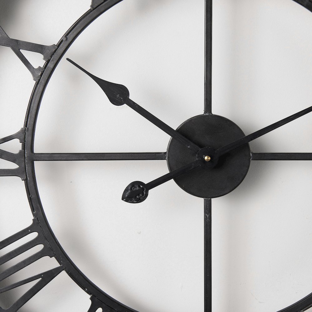 Mething Gray 25" Medium Farmhouse Wall Clock