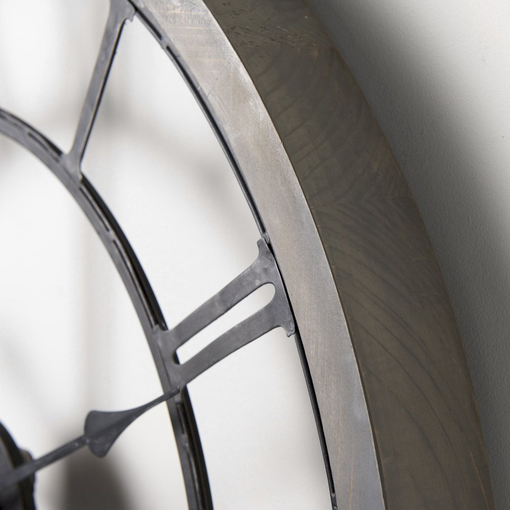 Mething Gray 25" Medium Farmhouse Wall Clock